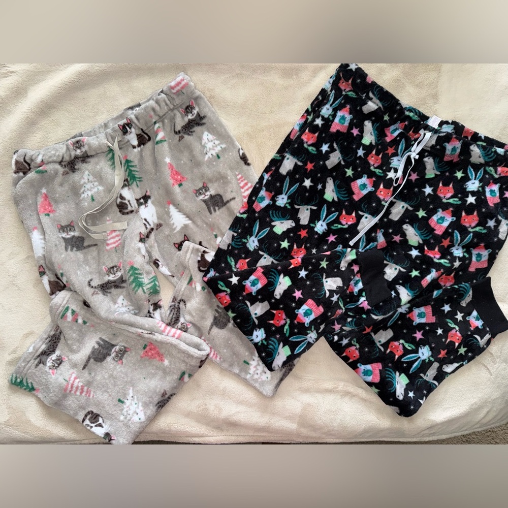 Cozy Animal Print Pajama Pants Set Women’s Size XL Cozy Warm Holidays